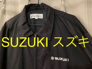SUZUKI スズキ ブルゾン Lサイズ ナイロン ジャケット オフィシャル 当時物 旧車 走り屋 GT380 GS400 隼 刀 GSX ジムニー アルトワークス