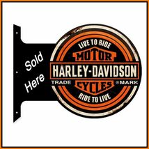【HARLEY DAVIDSON】ハーレー/ダビッドソン/harley/davidson/バー/アンド/シールド/ラウンド/メタル/サイン/両面プリント/看板/ガレージ_画像4
