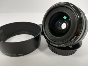 【美品】Canon キャノン レンズ EF 28mm F2.8/ EW-65 セット