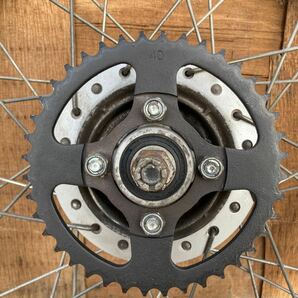 C50 C70 C90 AA01 HA02 スーパーカブ リアホイール UNION CYCLE 17x1.20 リアブレーキパネル リアアクスルシャフトの画像2