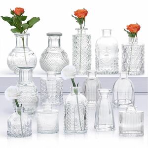 花瓶　透明　14個入り ガラス瓶