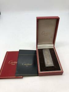 森　Cartier カルティエ ガスライター 喫煙具 シルバー 喫煙グッズ 箱付き　現状品