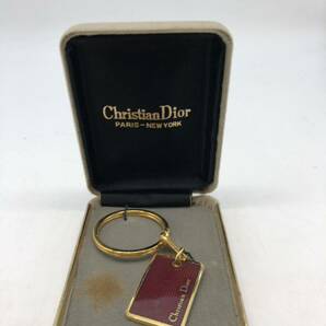 田 Christian Dior クリスチャンディオール キーホルダー ゴールド 箱付きの画像1