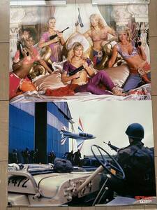 007/オクトパシー レアな写真デザイン２枚結合品 B1ポスター 2 "octopussy" rare two designs combined poster 007 James Bond