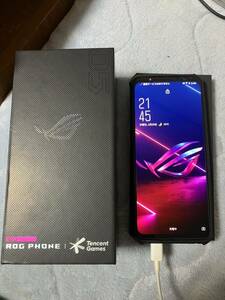 ASUS SIMフリー ROG Phone 5 128GB 12GB ゲーミング スマホ　極美品 ログフォン 