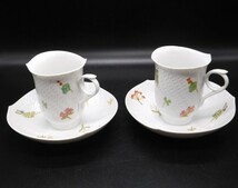 未使用品 Meissen Porcelain　マイセン　カップ&ソーサー　ペアカップ　フラワーモチーフ　箱付き　花柄　陶器　コーヒーカップ　_画像10