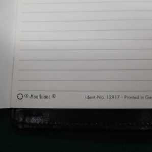 中古品 モンブラン 革製ノートカバー ブラック ノート付き 手帳カバー システム手帳 マイスターシュテュックの画像8