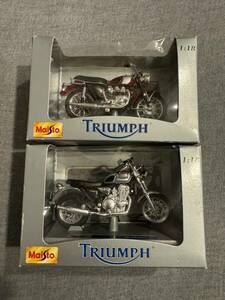 ２種セット Maisto １／１８ 「TRIUMPH T120 BONNEVILLE」& 「TRIUMPH THUNDERBIRD」