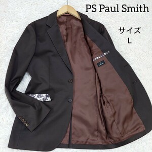 PS PaulSmith ピーエスポールスミス テーラードジャケット 2B 2ボタン 総裏 コットン グリーン 緑 裏地ブラウン ビジネス カジュアル 通勤