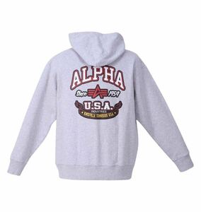 【未使用】大きいサイズALPHA INDUSTRIES U.S.Aプルパーカー4L