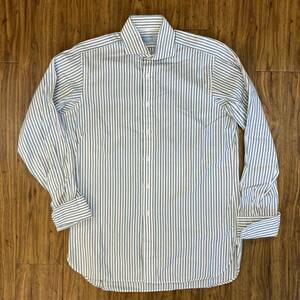 HILDITCH & KEY STRIPE HORIZONTAL COLLAR SHIRT / ヒルディッチ&キー ストライプ ホリゾンタルカラーシャツ ② / SIZE-15 1/2-39cm 