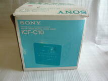 SONY/ラジオ/ICF-C10/FM-AM/2 BANDS/デジタル時計機能付き/昭和レトロ/アンティーク★美品★_画像3