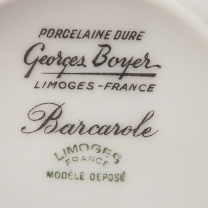 〓戸）Georges Boyer LIMOGES ジョルジュボワイエ リモージュ フランス バルカローレ BARCAROLE シュガーポット 花柄 金彩 ξの画像8