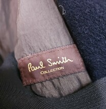 美品☆Paul Smith ポールスミス コレクション Pコート メンズL メルトンウール ブラック パイピング ダブル_画像5