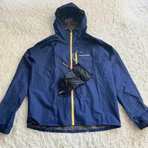 美品 mont-bell モンベル トレントフライヤージャケット ゴアテックス GORE-TEX ネイビー M アウトドア キャンプ 登山 トレッキング フェス_画像2