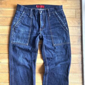 2001年製 ビンテージ Levi's リーバイス RED TAB TIGHT 755-03 デニム ブッシュパンツ W30 縦落ち