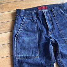 2001年製 ビンテージ Levi's リーバイス RED TAB TIGHT 755-03 デニム ブッシュパンツ W30 縦落ち_画像3