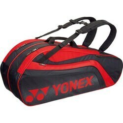 ヨネックス YONEX BAG1812R 187 [テニスバッグ TOURNAMENT＆ACTIVE series I ラケットバック6（リュック付）テニス 6本用 ブラック/レッド]