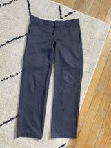 セール 即決1円 DICKIES ディッキーズ 873 W30×L32 グレー WP873CH ワークパンツ スリム_画像2