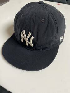 ★NEW ERA ニューエラ NY YANKEES ニューヨーク ヤンキース 59FIFTY 7-1/2 59.6cm ナイロン ブラック キャップ 帽子