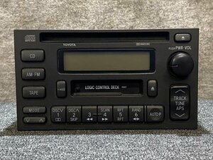 トヨタ 純正 オーディオ 86120-2A300 FH-M8166ZT (CD/カセット/ラジオ) 動作確認済 希少 レア (テープ/チューナー