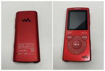 【36545】SONY ソニー ウォークマン レッド 赤 NW-E062K 動作確認済 箱 説明書 専用スピーカー 充電器付属_画像4