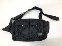 【38279】PORTER ポーター TANKER タンカー 黒 ブラック WAIST BAG ウエストバッグ ポーチ_画像1