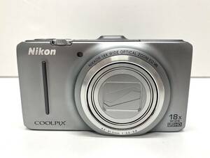 【38253】Nikon ニコン COOLPIX S9300 18x WIDE Full HD デジタルカメラ デジカメ 本体、バッテリー、おまけ(ケース)付き 現状品 シルバー