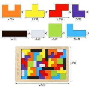 テトリス パズル 知育玩具 木製 子供 おもちゃ 幼児教育 モンテッソーリの画像2