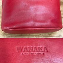 WANAKA ＊ ワナカ | made in JAPAN 日本製 牛革 カウレザー ヌメ革 ショルダーバッグ 斜め掛けバッグ 赤_画像6