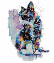 cat and colors counted cross stitch kits 14 ct 猫と色、クロスステッチキット 220x 299 ポ_画像1