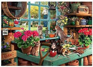 Cat and Gardening counted cross stitch kits 14 ct кошка . садоводство Peter Rabbit 65x82