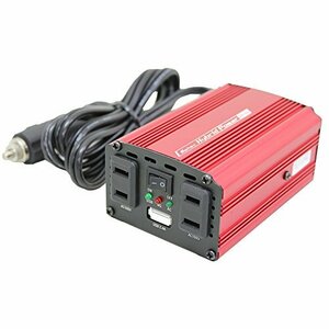 メルテック 車載用 インバーター 2way(USB&コンセント) DC24V コンセント2口120W USB1口2.4A 静音タイプ Melte