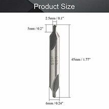 Utoolmart センタードリル センタードリルビット 60° HSS高速度鋼 メトリック タイプA 刃長さ5mm 全_画像2