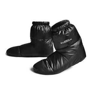 [SUNDICK] outdoor winter socks outfit for cold weather down tent shoes feathers socks man and woman use ( black color M)