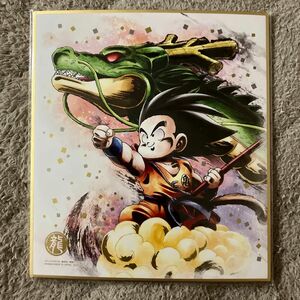 美品 ドラゴンボール 色紙art 孫悟空 神龍 箔押し 色紙アート