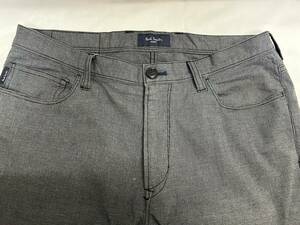 ★ 良品！春夏！ Paul Smith JEANS （ポールスミス ジーンズ）　牛革ラベル　細身　マイクロチェック　パンツ　サイズ L