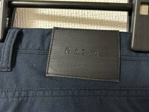 ★ 美品！春夏！ Paul Smith JEANS （ポールスミス ジーンズ）　牛革ラベル　細身　濃青　ジーンズタイプ　コットンパンツ　サイズ L