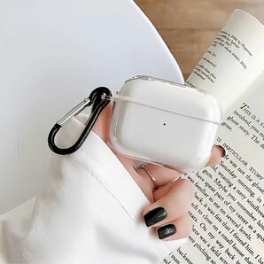  AirPods Pro ケース クリアケース シリコン ソフトタイプ 透明 クリア カラビナ ダストカバーシール