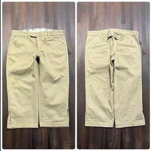 パンツ Dickies nano universe ディッキーズ ナノユニバース 別注 クロップド ショート ベージュ 小さい FE943 / W28 全国一律送料520円