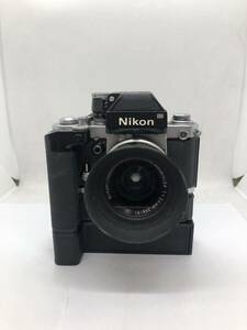 【E/C11797】NIKON ニコン F2 MD-3 MB-1 & NIKKOR AUTO 1:2.8 F＝24mm レンズ付/連射機能付き カメラ ボディ ※動作未確認