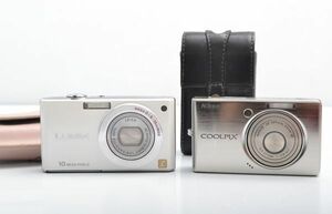 N672Z87R　デジカメ★2台まとめて★Panasonic★NIKON★DMC-FX35★COOLPIX S510★コンパクトデジタルカメラ