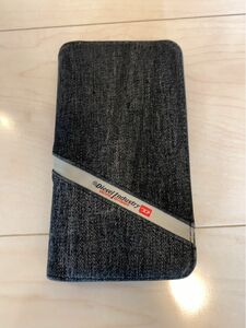 iPhone XS DIESEL -Grey Denim Diagonal Logo / アイフォンケース ディーゼル