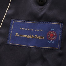 ■ エルメネジルドゼニア スーツ セットアップ テーラードジャケット スラックス メンズ 50L ネイビー ウール100_画像8