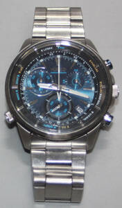 クロノグラフ 腕時計 SEIKO WIRED vk68-kx20 青黒文字盤 デイト 電池交換済み 稼動品 ダイアル回転OK