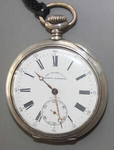  antique pocket watch ZENITH Zenith 900 silver case van arcken & co higashi India company 