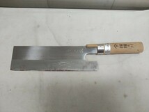 麺切 蕎麦切り包丁【 手打 本磨 ヤマト特製 】中古品 全長37.5cm 刃渡り24.5cm 刃幅7.3cm そば切 _画像2