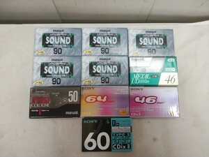 レタP／未使用カセット10本【maxell CASUAL GOOD SOUND 90・METAL UD 46・CAPSULE COLOGNE 50／SONY CDix Ⅱ他】在庫 メタル ハイポジなど