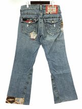 TRUE RELIGION トゥルーレリジョン パッチワーク ダメージ加工 ブーツカット デニムパンツ size31/ライトブルー ■■ ☆ ebb3 メンズ_画像4