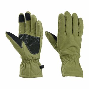  bike glove L size olive bike gloves slip prevention men's lady's winter glove protection against cold ski snowboard mountain climbing outdoor 